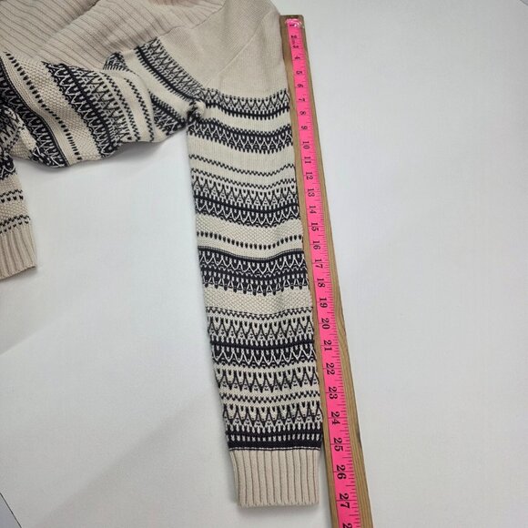 Olive +‎ Oak Beige Black Striped Open Front Cardigan Sweater S Long Sleeve Knit - Picture 14 of 14